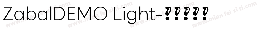 ZabalDEMO Light字体转换